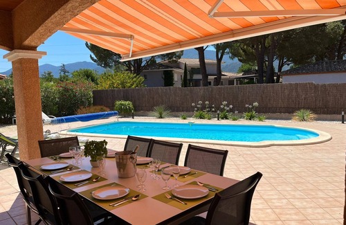 Saint-Genis Villa | Villa Méditerranée au calme avec piscine privée chauffée, mer et lac à 12km