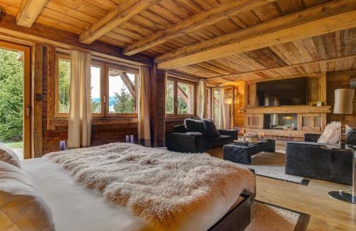 Demi-Quartier Chalet De Ski | Megeve Luxury Estate The Royal Alpine Retreat with Mont Blanc View