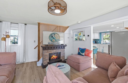 Chincoteague Maison | Mermaid & Mare, A Downtown Retreat with Hot Tub, Firepit, Decks, & Pet Friendly!