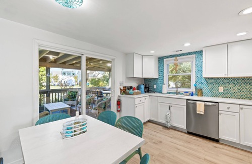 Chincoteague Maison | Mermaid & Mare, A Downtown Retreat with Hot Tub, Firepit, Decks, & Pet Friendly!