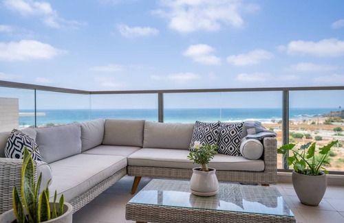 Nahariya Appartement | Mini Penthouse 3BR | Huge Balcony | Open SeaView