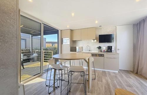 Jullouville-les-Pins Maison | Mobil-home confort 6 pers, 3 ch, pisc chauffée, à 200m plage Jullouville - FR-1-361A-70