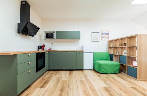 Cemerne Appartement | Modern Colorful Apartment Near Vranov Center