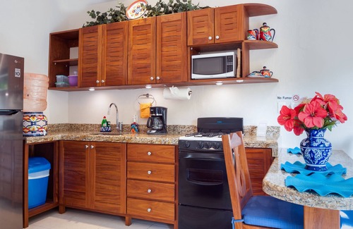 Puerto Morelos Appartement | Appartement moderne, confortable et bien équipé avec cour privée dans le jardin.