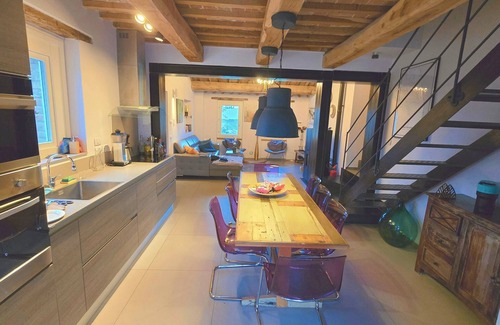 Monterubbiano Appartement | Manoir / maison de campagne moderne avec piscine, grande terrasse et vue - montagnes et mer