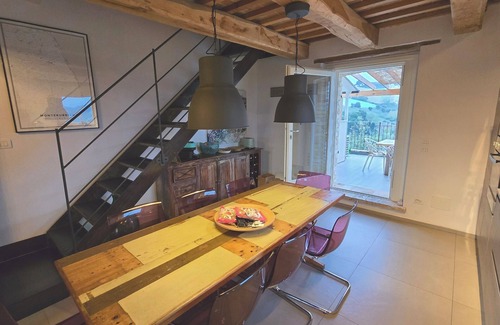 Monterubbiano Appartement | Manoir / maison de campagne moderne avec piscine, grande terrasse et vue - montagnes et mer