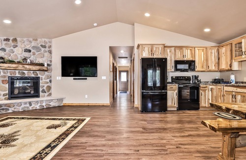 Conover Maison | Modern dog-friendly cabins with hot tub, fireplace, patio, grill, central AC, & W/D