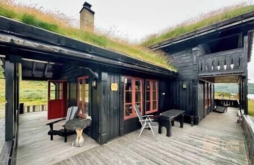 Tyinkrysset Cabine | Modern mountain cabin with sauna, bonfire & beautiful view in Filefjell