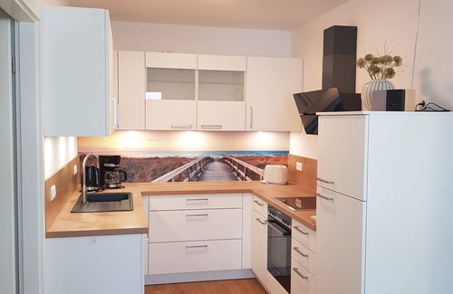 Altefaehr Appartement | Modern top floor apartment with a view of the sea and Stralsund