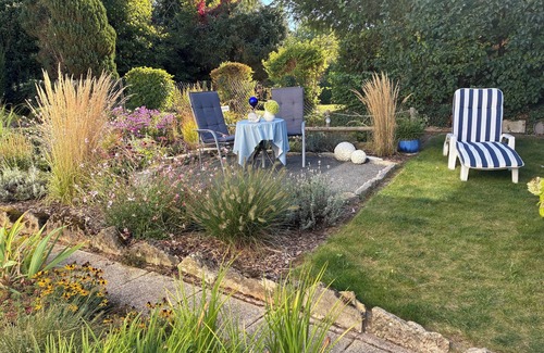 Warburg Appartement | Modern vacation apartment "Diemelaue" located on the Diemel, own garden seating area