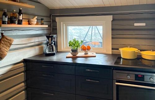 Vestre Slidre Maison | Modernized Log Cabin With Views Of The Mountains