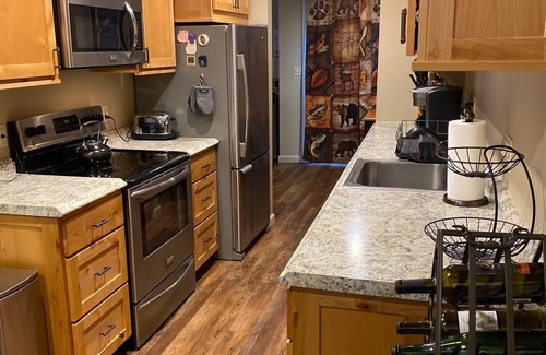 Lake Placid Maison | Moose Tracks: a gorgeous two bedroom townhouse, sleeps 6-8, AC, in town!.