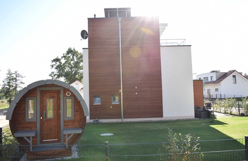 Krakow am See Maison | Naturpark-Ferienhaus-See-Fasssauna-Kamin-5 étoiles-110m² - maison de vacances Egret