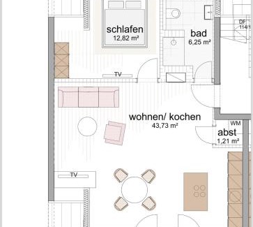 Hainholz Appartement | neues trendy Dachgeschossloft