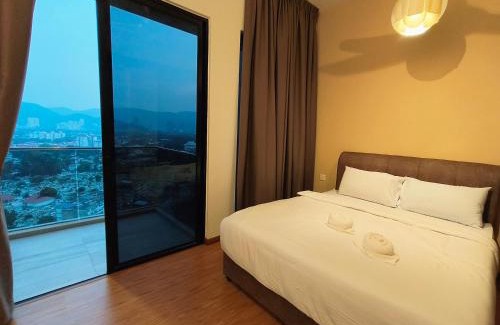 George Town Appartement | New Georgetown Modern City View 2BR Homestay for 10pax 无敌美景两房民宿 Beacon Executive Suite