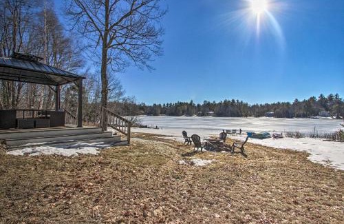 Barnstead Maison | New Hampshire Home with Private Beach, Dock and Rafts!