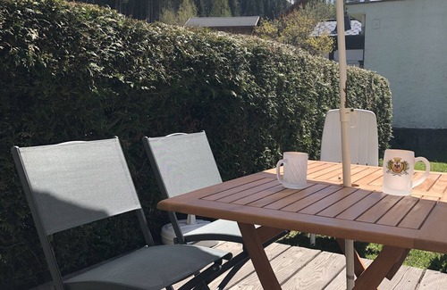 Le Lavancher Appartement | Le Lavancher 45 m2 bien équipé avec vue Mont Blanc, terrasse et petit jardin