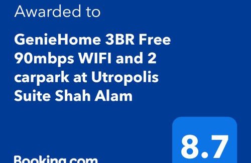Shah Alam Appartement | NORDIC Geniehome2BR1studio Free 90mbps WIFI and Carpark at Utropolis Suite Shah Alam