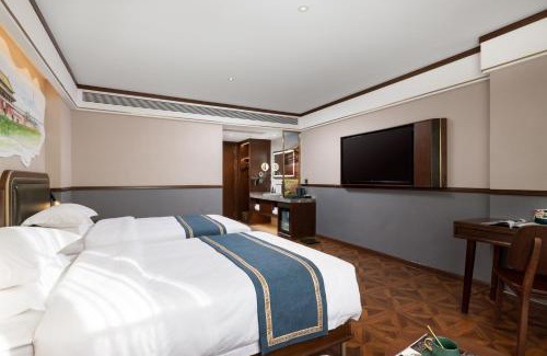 Beijing Hôtel | Nost algia S Hotel Beijing Liangxiang University Town 时光漫步S酒店北京良乡大学城广阳城地铁站店 Free fresh ground coffee,Free laundry service