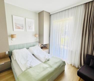 Sztutowo Appartement | NOWY 40m2 Apartament 2 pokoje! Duży Taras ! Parking ! Stojak na rowery ! Stacja Baltic Twins