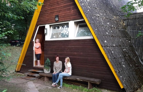 Feriendorf Eichwald Maison | Nurdachhaus dans la forêt du Palatinat pour jusqu'à 6 personnes avec terrasse, jardin et WiFi