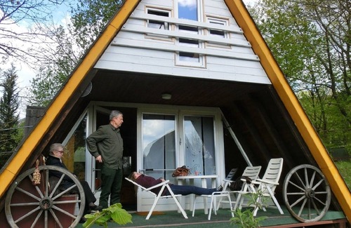 Feriendorf Eichwald Maison | Nurdachhaus dans la forêt du Palatinat pour jusqu'à 6 personnes avec terrasse, jardin et WiFi