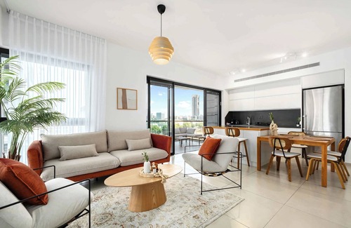 Bat Yam Appartement | O&O Group – Stylish 3BR Tower | Seaview | Parking