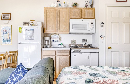 Bethany Beach Copropriété | Ocean Side of Coastal Hwy efficiency condo w/ kitchenette and central AC