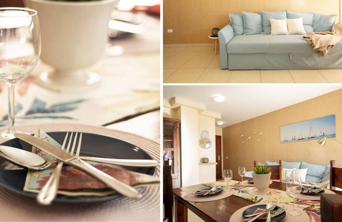 Punta del Hidalgo Appartement | Appartement avec piscine partagée, vue sur la mer, Wi-Fi et terrasse.