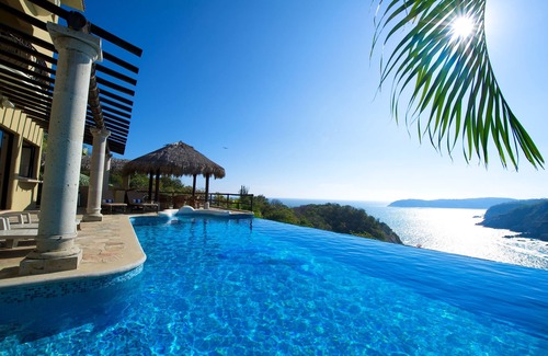 Santa Maria Huatulco Villa | Oceanfront Beach View Villa sur Violin Bay près de Santa Cruz