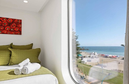 Mount Maunganui Appartement | Oceanside Bliss + Superbes vues sur la mer + Emplacement