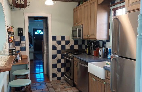 Long Beach Maison | "Once Upon a Tide" eclectic beach house with pizza oven, game room, fireplace