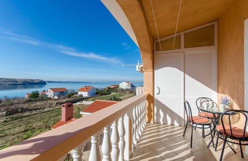 Rtina Appartement | Appartement d'une chambre avec le balcon et la vue sur le mer Rtina - Miocici, Zadar (A-13072-a)
