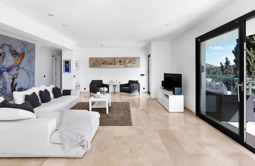 Urbanitzacio la Font Villa | Villa familiale de plain-pied de 3 chambres offrant une vue spectaculaire sur la région de Pollensa et au-delà.