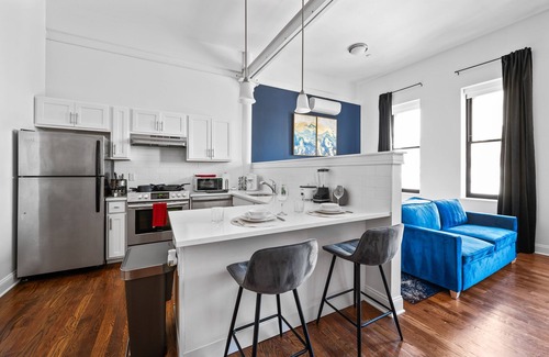 Central Business District Appartement | Open space lux studio near EWR - 1 min walk to Prudential