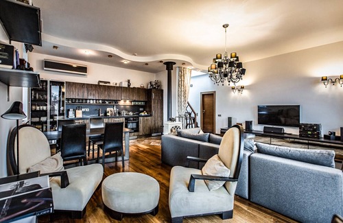 Kaunas Appartement | Suite d'orchidées. Vieille ville sur le toit-terrasse Meilleure vue Deux chambres Parking gratuit