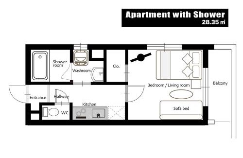 Hatsukaichi Appartement | OUCHI HOTEL Hatsukaichi-Ekimae