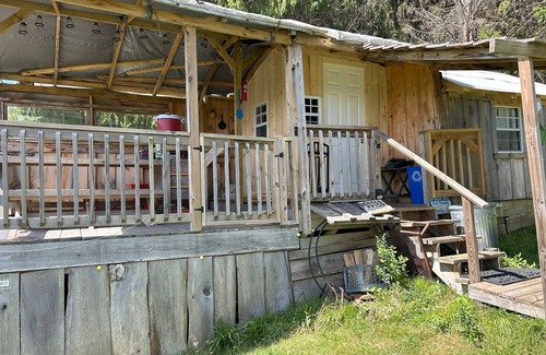 Unadilla Cabine | Our Rustic Serenity Camp is 190 sq ft and over looks the river valley.