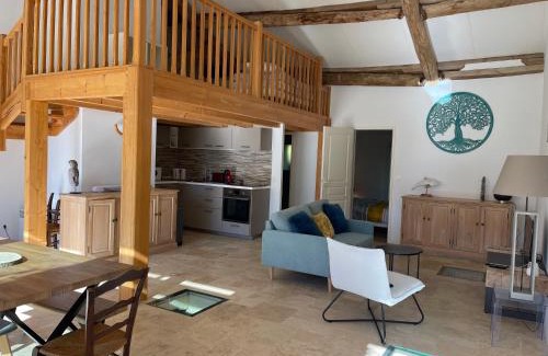 Tourbes Appartement | Pézenas Cottage avec terrasse et jardin 1 chambre et 1 mezzanine au coeur d'un domaine avec 2 piscines