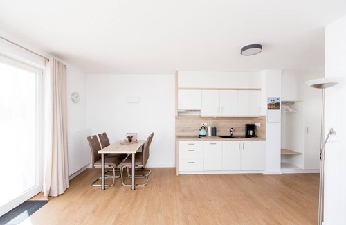 Plau am See Appartement | Panorama apartment "Leuchtturmblick", two terraces dog allowed. House 6 No 57