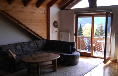 Neustadt Appartement | Panoramic view over Titisee-Neustadt in 2-room top floor apartment with balcony