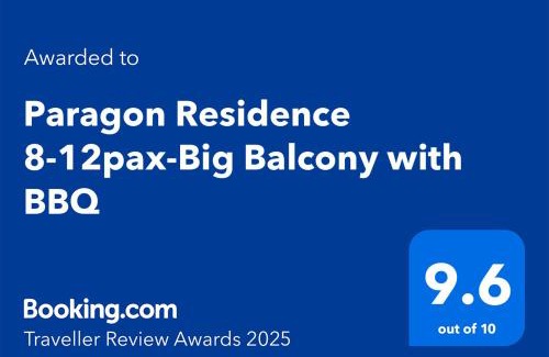 Central District Appartement | Paragon Residence 8-12pax-Big Balcony with BBQ