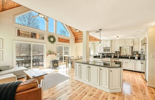 Bumpass Maison | Peaceful Lakefront Retreat with Hot Tub, Firepit and Boat Dock