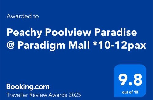 Taman Bukit Mewah Appartement | Peachy Poolview Paradise @ Paradigm Mall *10-12pax
