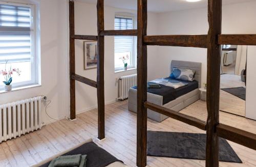 Bad Oeynhausen Maison | Pension Zimmer - Gemeinschaftsküche und Badezimmer