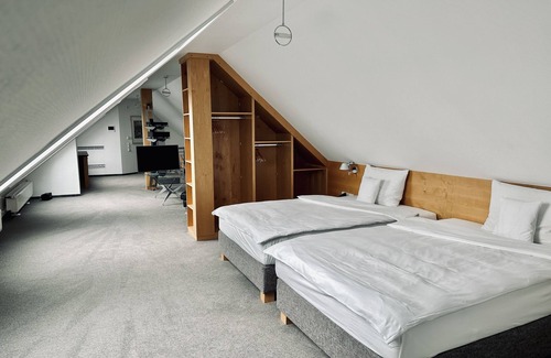 Unterrath Hôtel | Suite-Queen-Salle de bain et douche