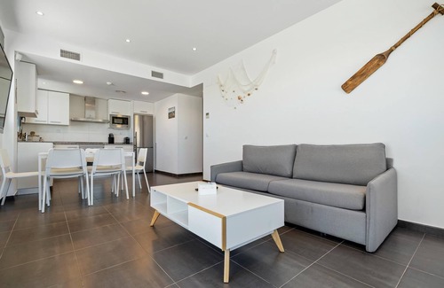 Roques Daurades Appartement | Penthouse avec solarium privé et piscine face mer