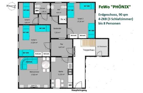 Hofgeismar Appartement | "PHÖNIX" mit Garten, bis 8 Personen, 1A Lage!