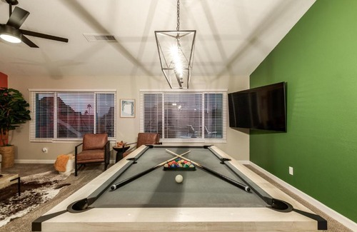 South Mountain Maison | Phoenix Backyard Oasis Pool Home! Sleeps 12, Game Room and Kids Playset too! home