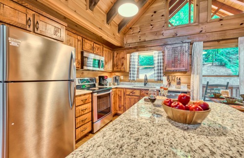 East Ellijay Cabine | QuikGetaway SPECIAL! À partir de 99 $ p / n! Nouvelle cabane en rondins 2bdrm / 2ba. Superbe vue!